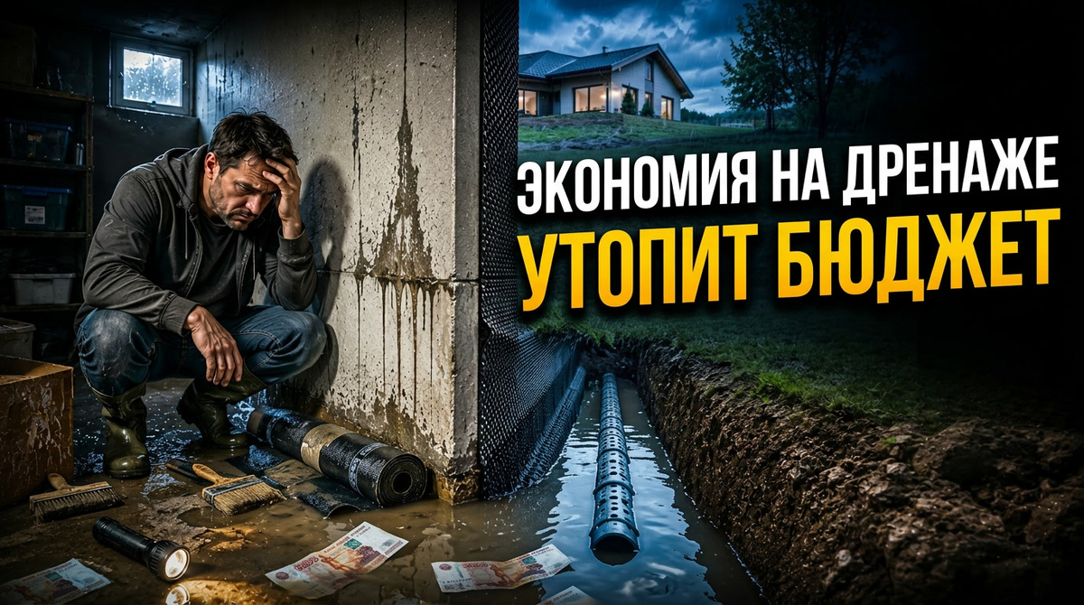 Сэкономил на дренаже — потратишь на ремонт фундамента. Разбираем реальные цены и ошибки. 