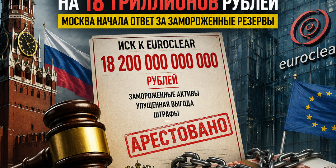 Россия начала финансовую «войну» за свои резервы: Euroclear может заплатить за блокировку российских активов. Первые иски выставлены
