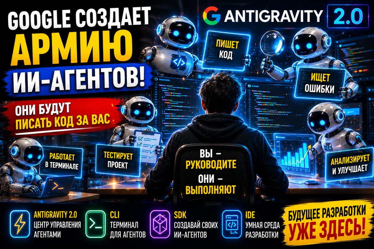 Google хочет заменить программистов армией ИИ-агентов