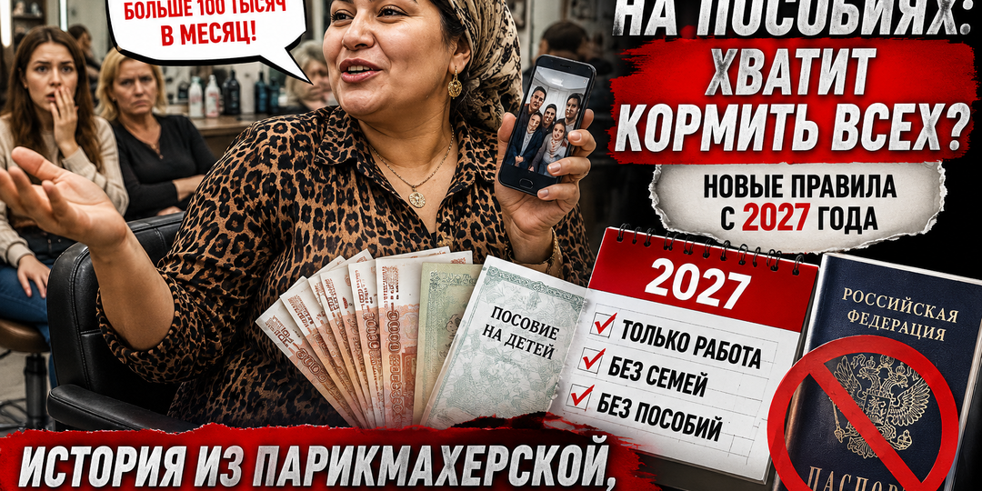 Мигрантка из Средней Азии получает в России 100 тысяч на детей, не работает и живет припеваючи, но в 2027 году «плюшки» закончатся