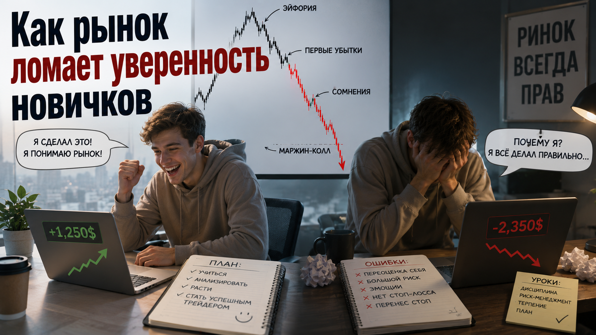 Как рынок ломает уверенность новичков