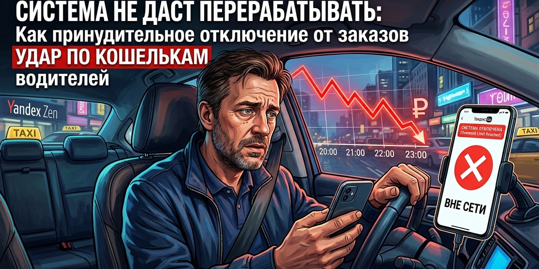 Система не даст переработать: как принудительное отключение от заказов ударит по карману водителей