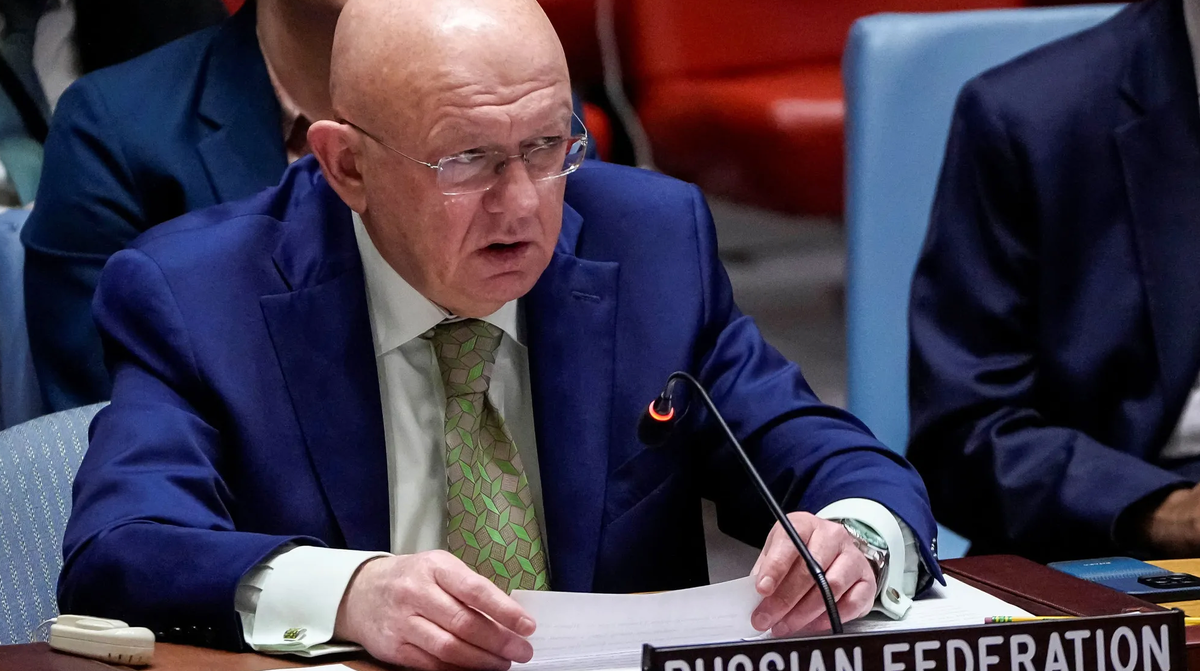 Настраивает против Германии: посол России в ООН Василий Небензя на прошлой неделе в Совете Безопасности в Нью-Йорке © Эдуардо Муньос/Reuters