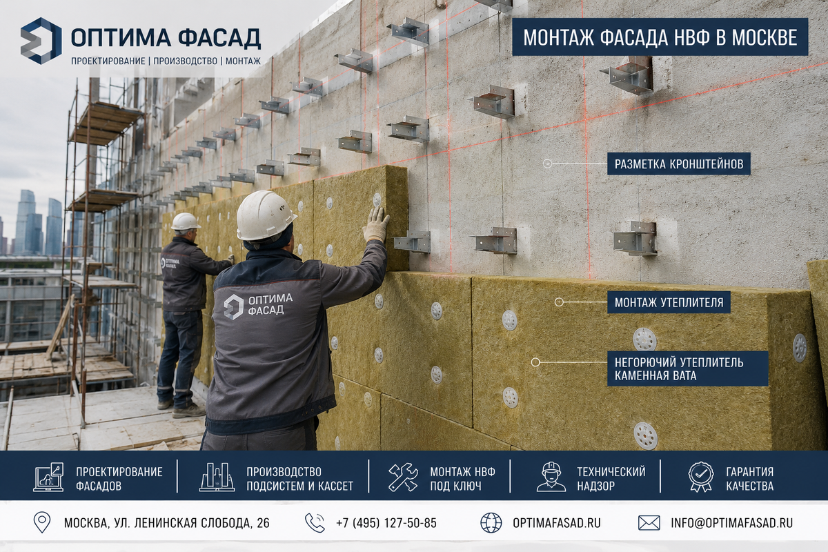 Монтаж фасада в Москве и М.О. 