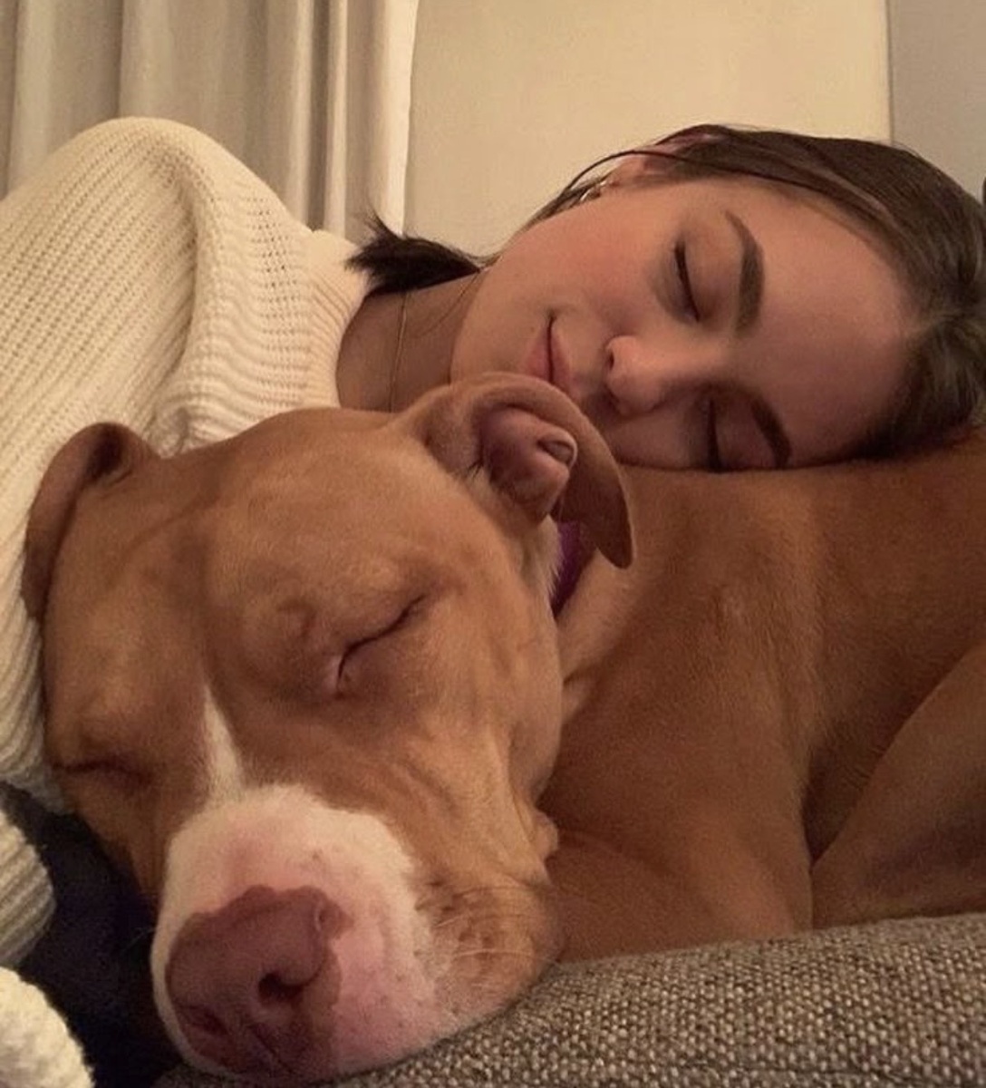 The baby fell asleep..