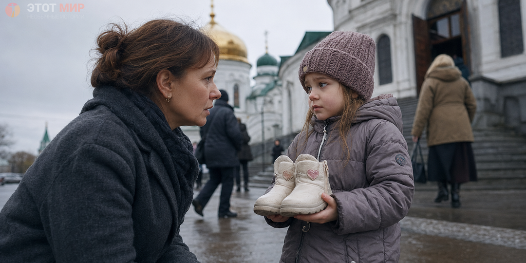 Женщина проследила за маленькой девочкой, которая умоляла незнакомцев купить пару сапог