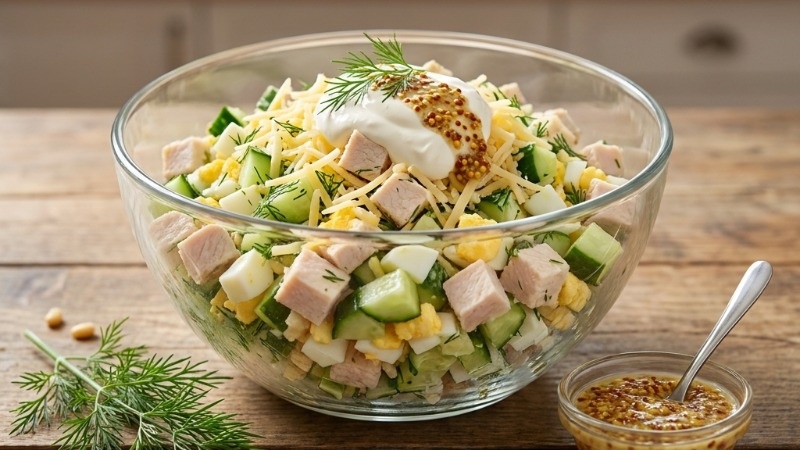 Салати с курицей