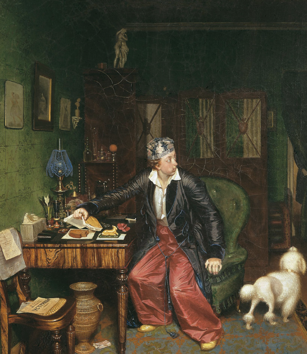 Федотов Павел (1815-1852). Завтрак аристократа. 1849-1850.