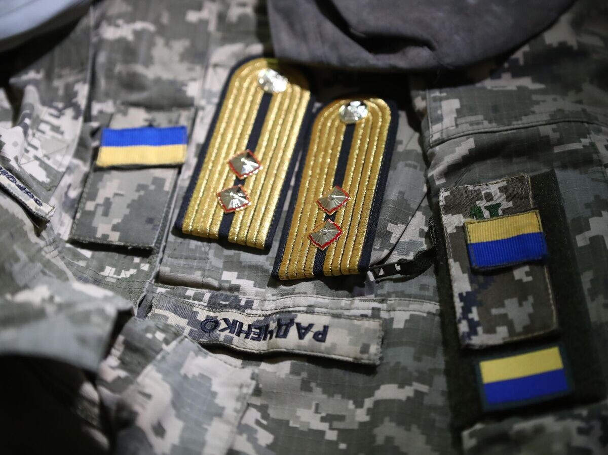   Элементы военной формы ВСУ, представленные на временной экспозиции артефактов освобождения территорий ЛНР и ДНР в Предпанорамном зале Музея-панорамы "Сталинградская битва" в Волгограде | © РИА Новости / Кирилл Брага