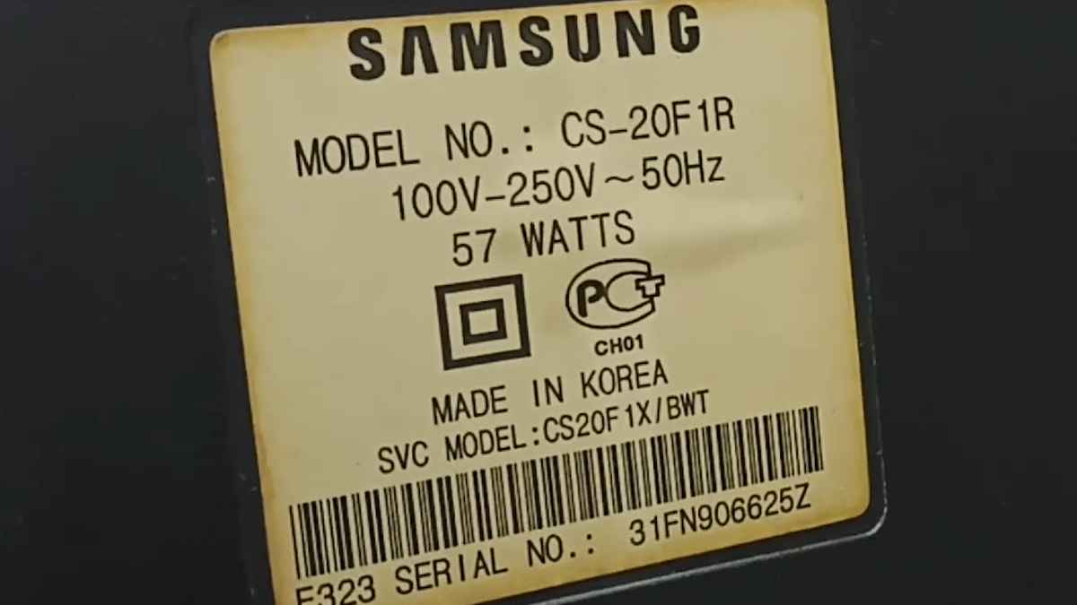 Шильд телевизора Samsung CS-20F1R