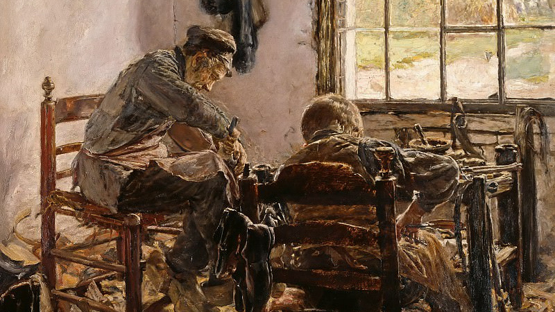     Макс Либерман. Мастерская сапожника (фрагмент). 1881-1882   
undefined