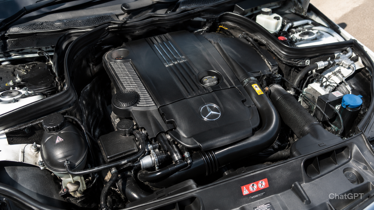 Фотография двигательного отсека Mercedes Benz C Class