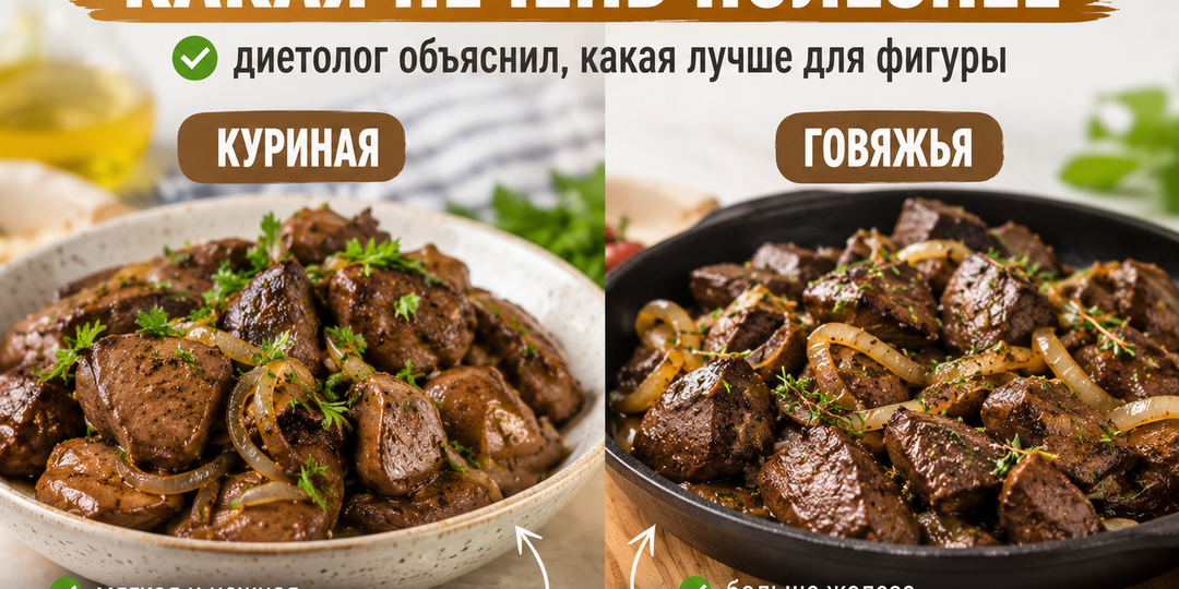 Куриная или говяжья: диетолог объяснил, какая печень полезнее для фигуры