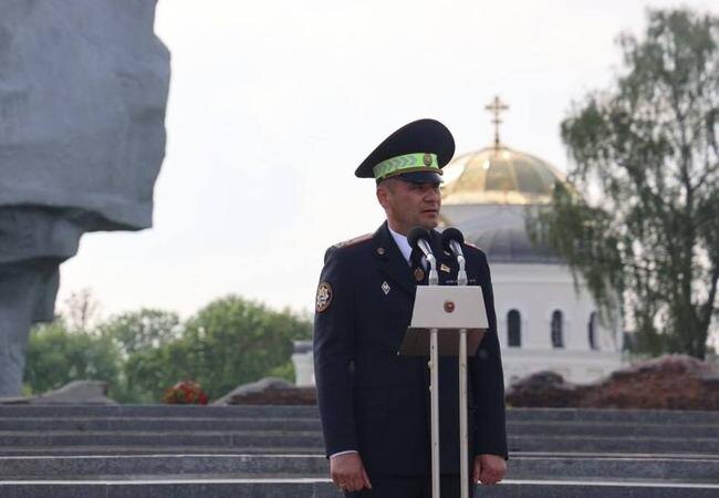 С приветственным словом к участникам Республиканского слета-конкурса отрядов ЮИД обратился главный судья соревнований начальник УГАИ МВД Беларуси Виктор Ротченков