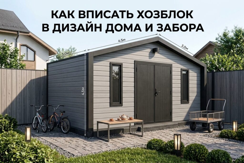    Единство стиля: как правильно подобрать материалы и цвета для ограждения и дома. hozblock