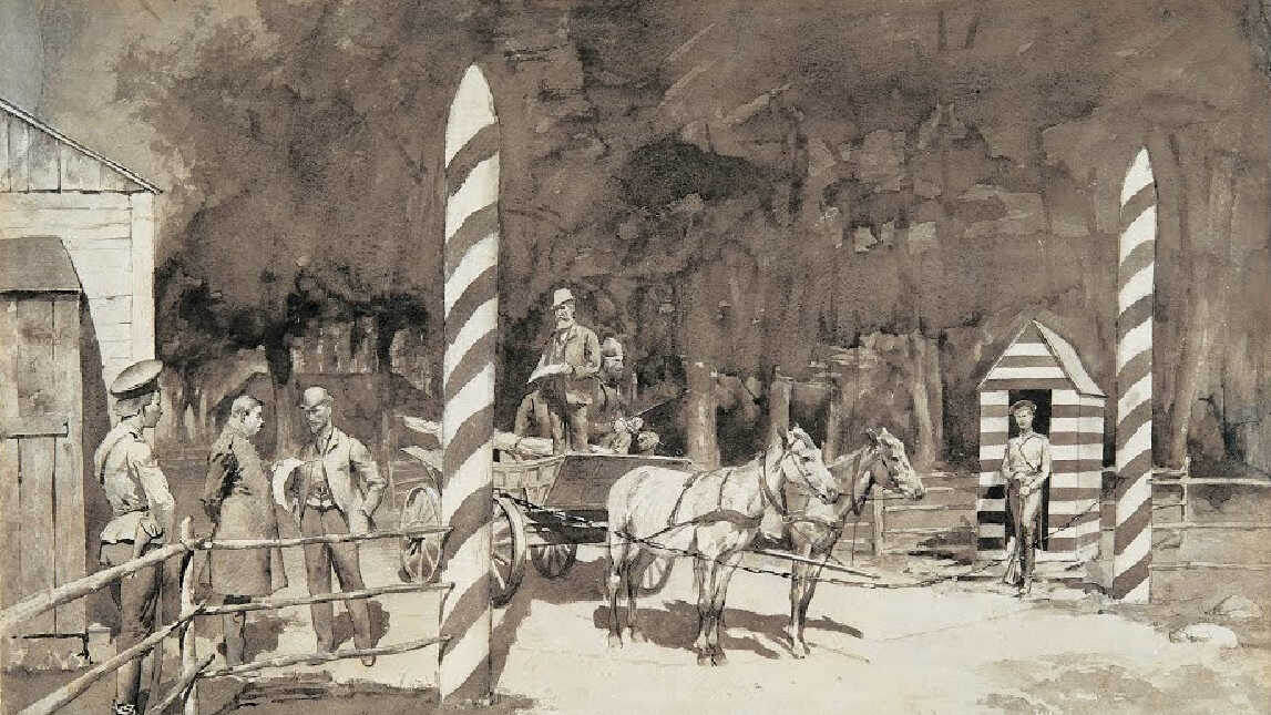     Фредерик Ремингтон. Пограничная стража и таможня (фрагмент). 1892