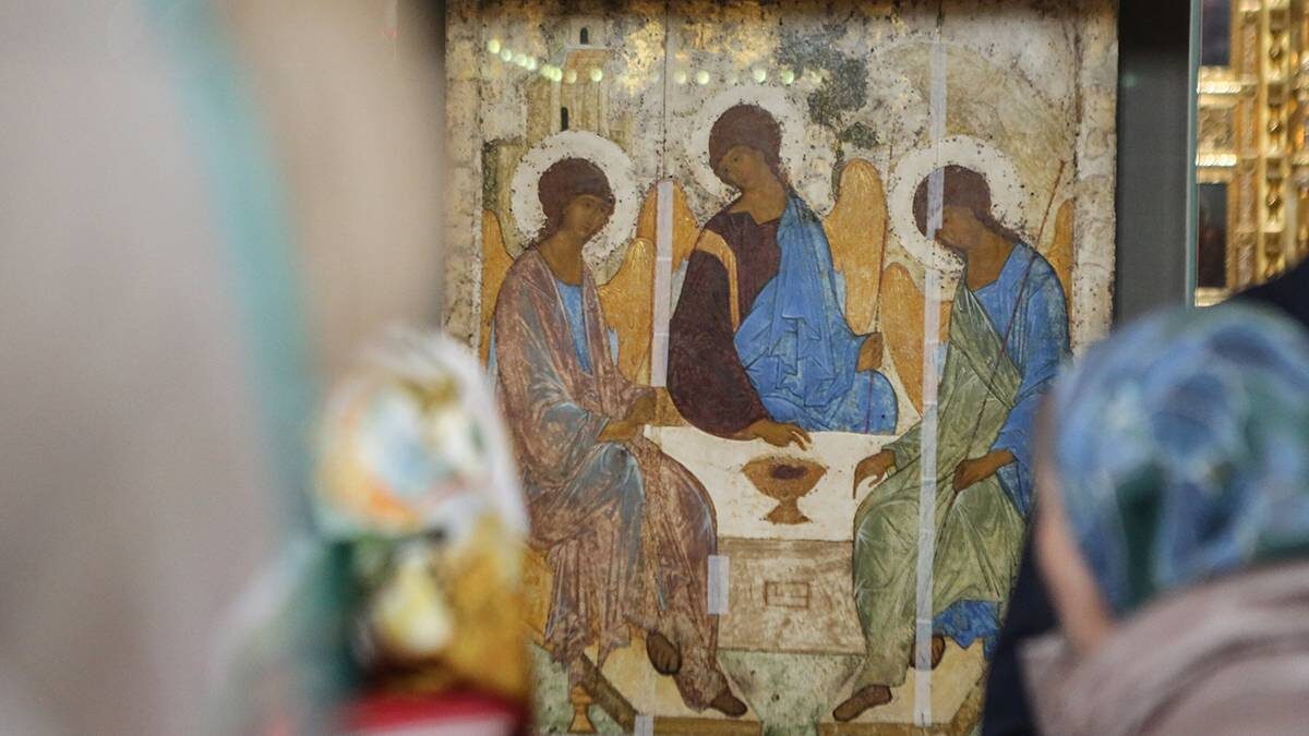    Икона Троица, Андрей Рублев, XV век / Фото: Ярослав Чингаев / АГН Москва