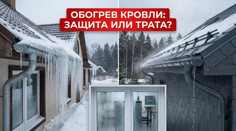    Эффективная защита кровли от наледи и сосулек при помощи греющего кабеля