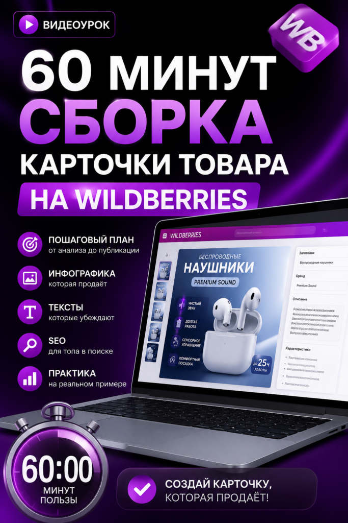    Как собрать карточку WB за 60 минут: видеоурок по быстрому созданию на Wildberries Рахим Танжариков