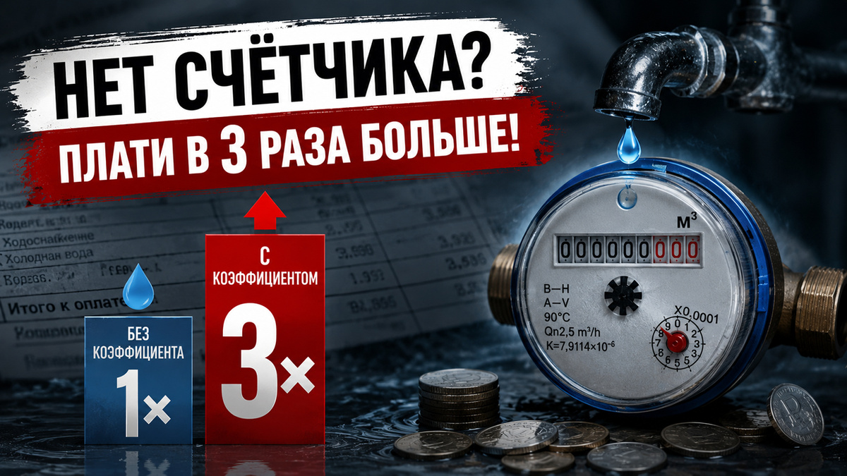 Не забудьте поставить счётчик: его отсутствие теперь обойдётся слишком дорого