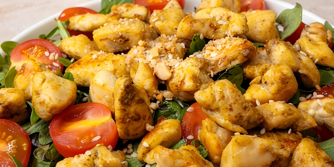 Хрустящая польза в одной тарелке: тёплый ПП-салат с рукколой🥗