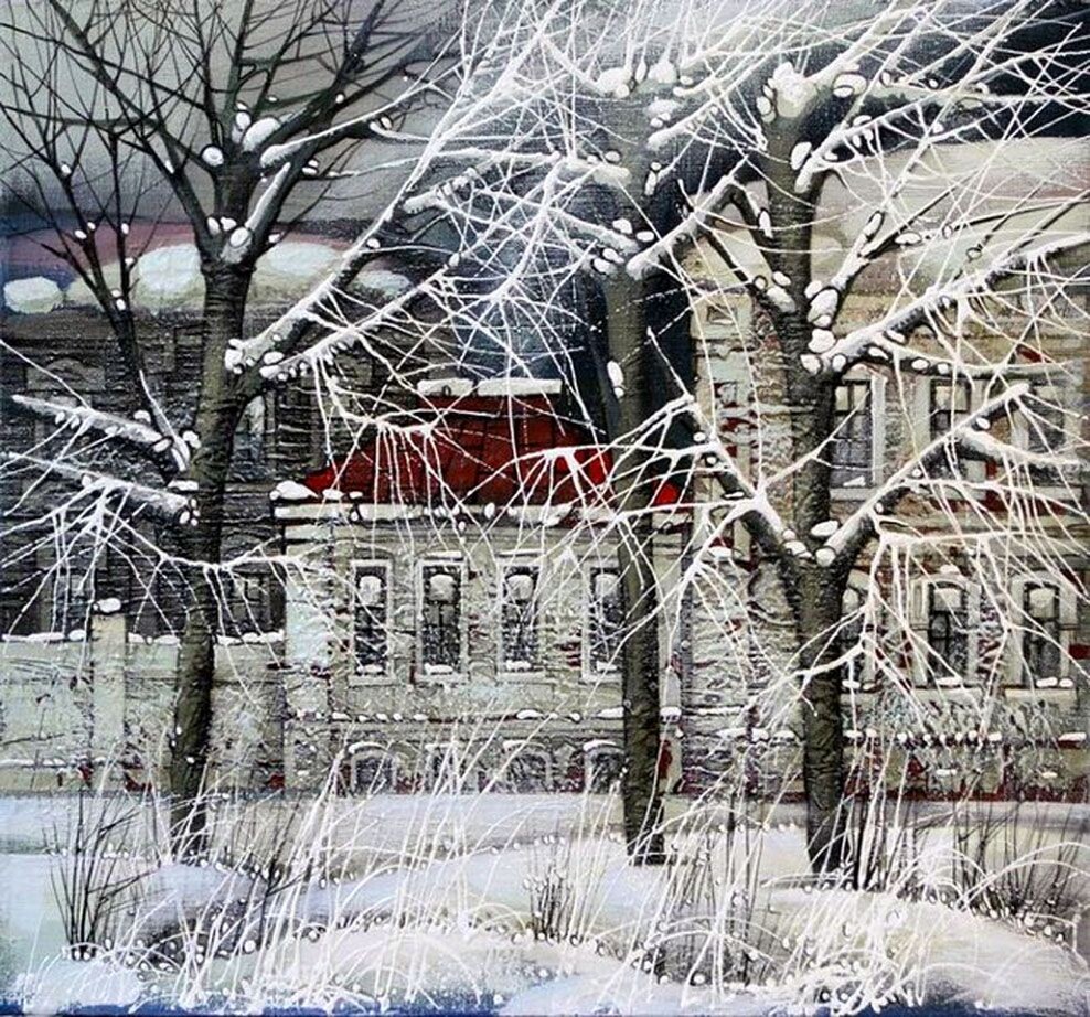© Станислав Кежов. Из серии «Старый город». Курган. Холст, акрил.