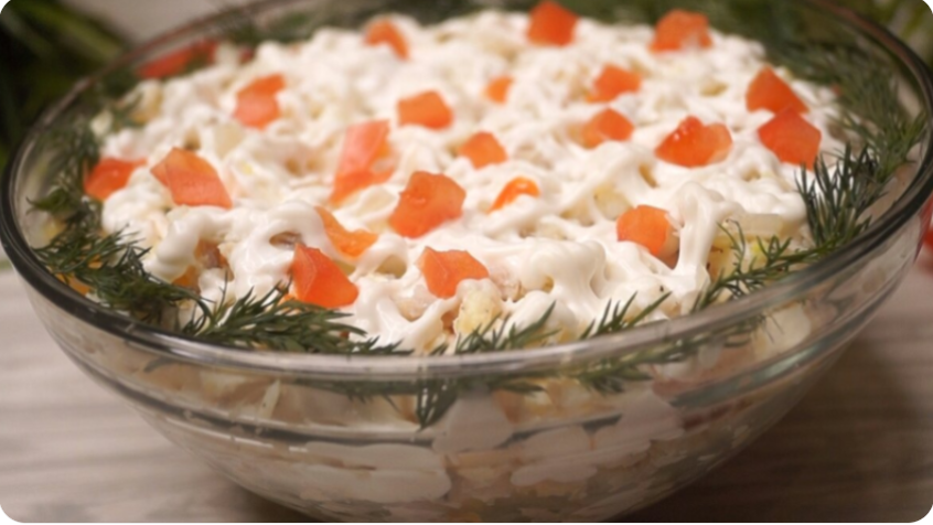 Салат "Гости в шоке... из чего же он"? А вкусный какой... Хит из прошлого, который работает до сих пор...