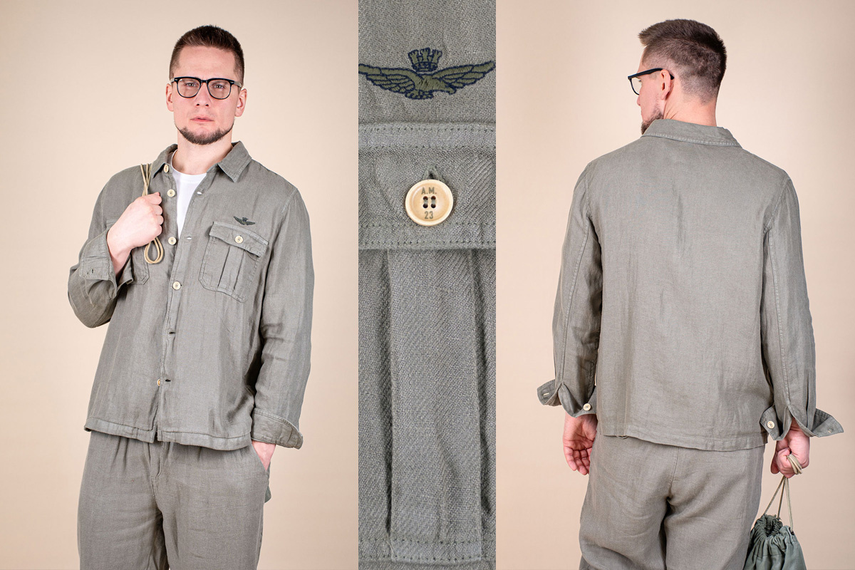 Рубашка AERONAUTICA MILITARE SS 26/IN lichen green (AC 0040)