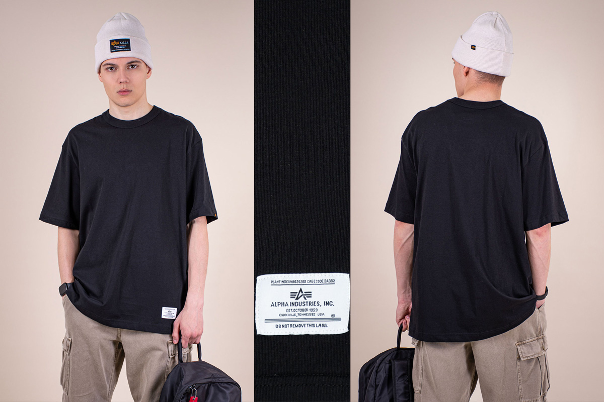 Футболка ALPHA INDUSTRIES RELAXED TEE SS 26 black