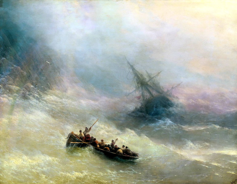 Иван Айвазовский. «Радуга». 1873. Холст, масло. 102 × 132 см. Государственная Третьяковская галерея, Москва. Источник: Wikimedia Commons, общественное достояние.