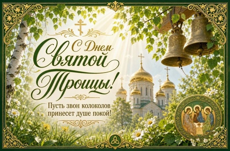   Открытки с Днем Святой Троицы: красивые поздравления и пожелания 2026 Фото: сгенерировано нейростетью GPT Image