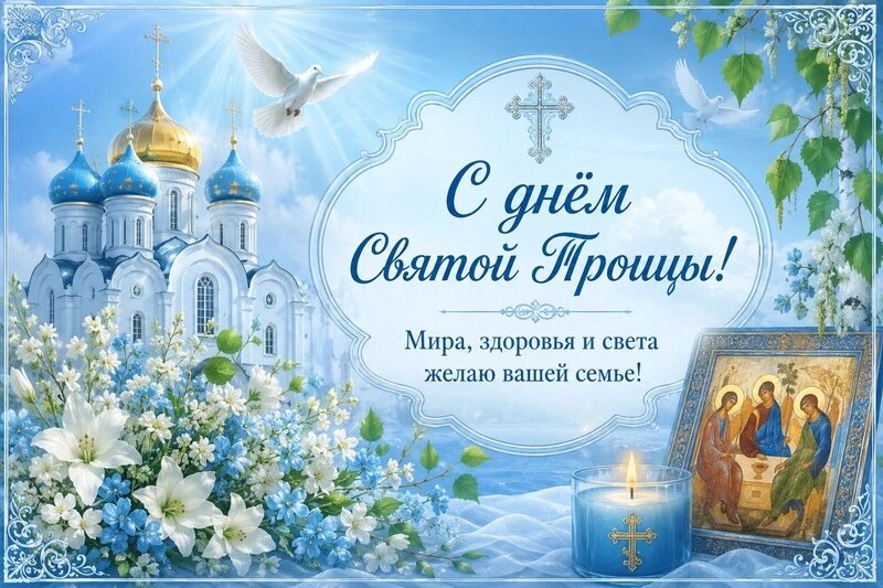    Открытки с Днем Святой Троицы: красивые поздравления и пожелания 2026 Фото: сгенерировано нейростетью GPT Image