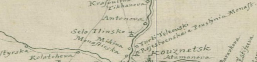 Фрагмент карты, 1724 г.