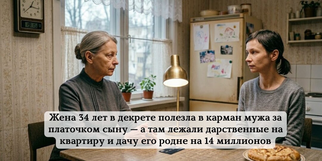 Жена 34 лет в декрете полезла в карман мужа за платочком сыну — а там лежали дарственные на квартиру и дачу его родне на 14 миллионов