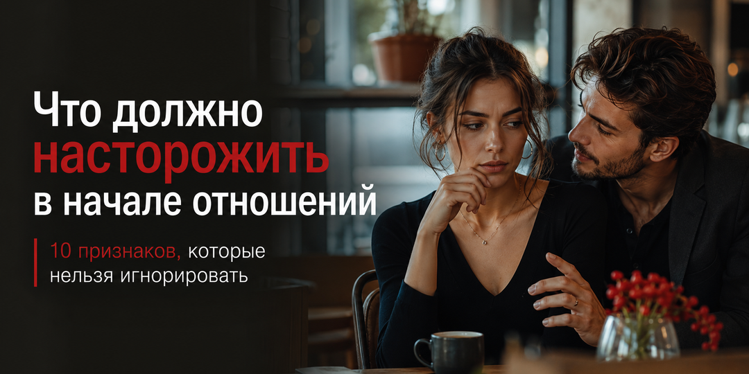 🚩 Что должно насторожить в начале отношений: 10 признаков, которые нельзя списывать на влюблённость