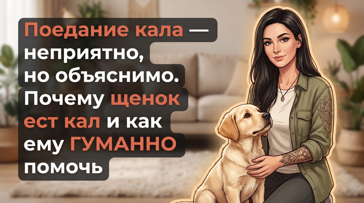    Анна объясняет, почему щенок ест кал, и как помочь ему гуманно. Анна Марковская