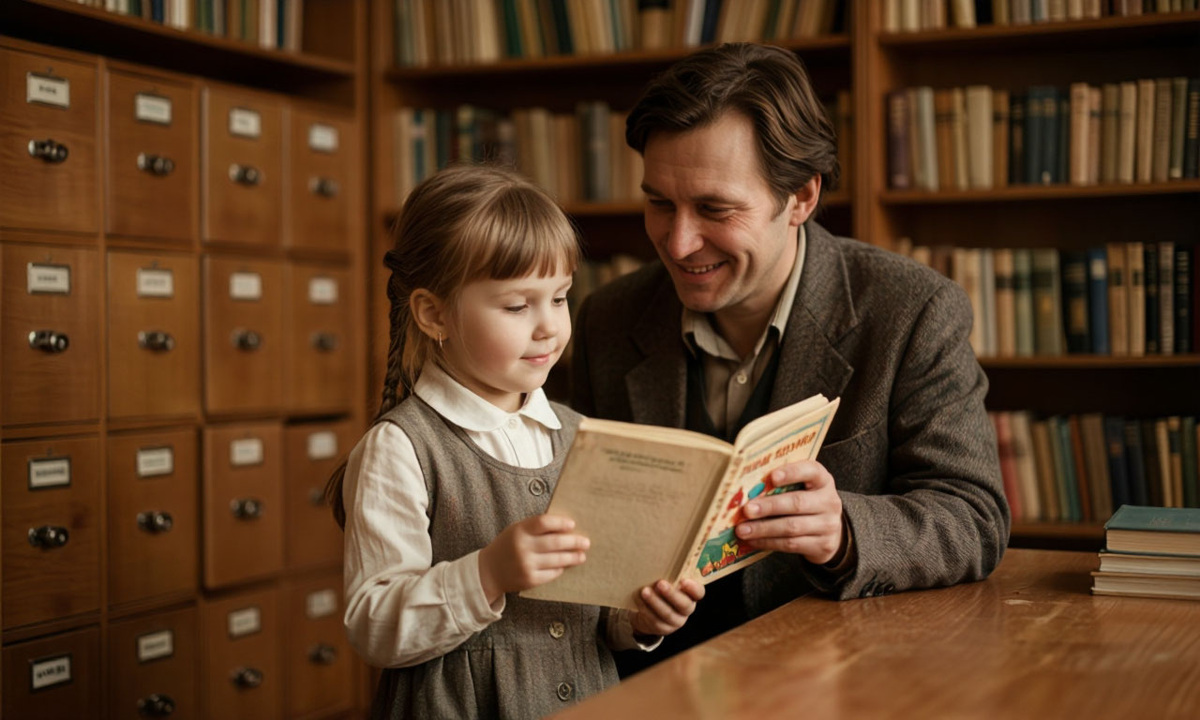 Первая библиотечная книга в руках ребёнка