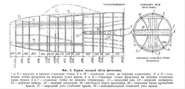 Чертеж из книги: Самолет МиГ-15. Техническое описание. Книга III. Инструкция П24-А4-МиГ-15-947/2-49. Сост. Р.А. Беляков, В.М. Беляев, В.И. Долгих и др. под руководством зам. главного конструктора А.Г. Брунова. М., «Оборонгиз», - 1949 г.