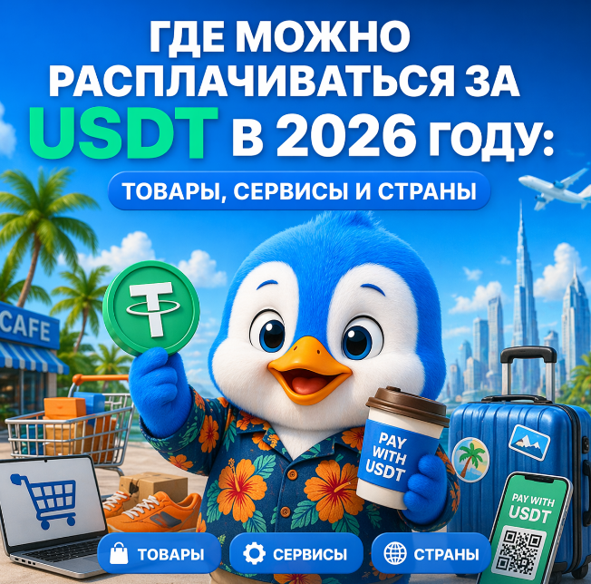 Где принимают USDT: страны, бренды, онлайн-сервисы и способы оплаты криптовалютой от Tether в 2026 году.
