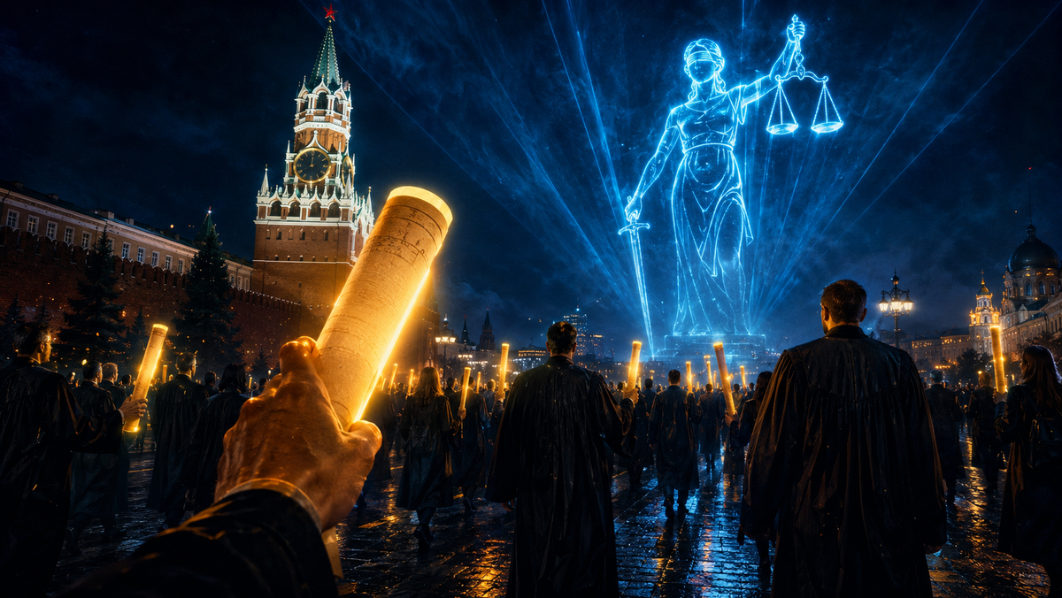 Не просто факел — ордер. Не просто ночь — взгляд в завтра. Именно так я вижу нашу корпорацию: идущую вперёд, с законом в одной руке и совестью — в другой.