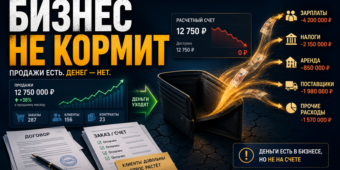 Продажи есть, а денег нет: что на самом деле ломает бизнес