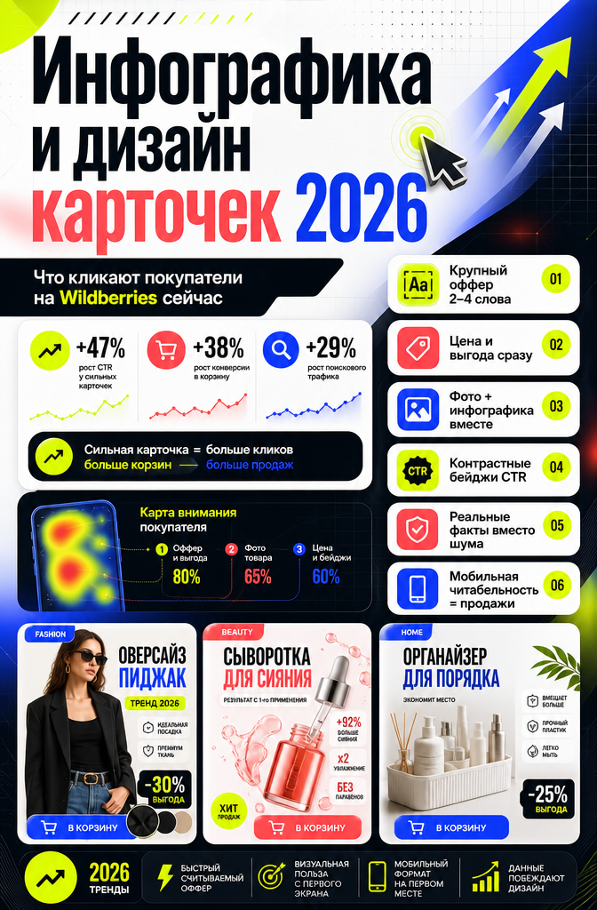    Дизайн карточки Вайлдберриз 2026: секреты инфографики и CTR от Рахима Танжарикова Рахим Танжариков