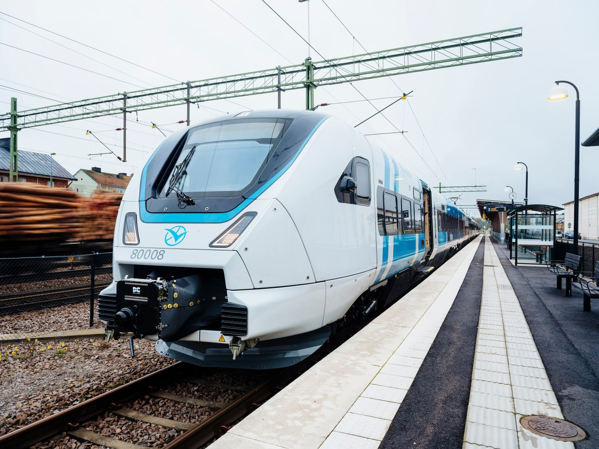 Скоростной поезд Avelia Stream Nordic X80 от Alstom в Швеции. Источник: Eddie Löthman/jarnvagsnyheter
