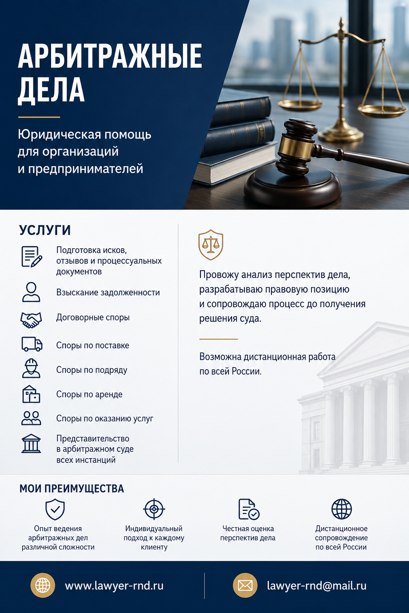 Бизнес теряет деньги не из-за споров, а из-за бездействия. Чем раньше начать защиту своих прав, тем выше шансы на успешное взыскание задолженности.