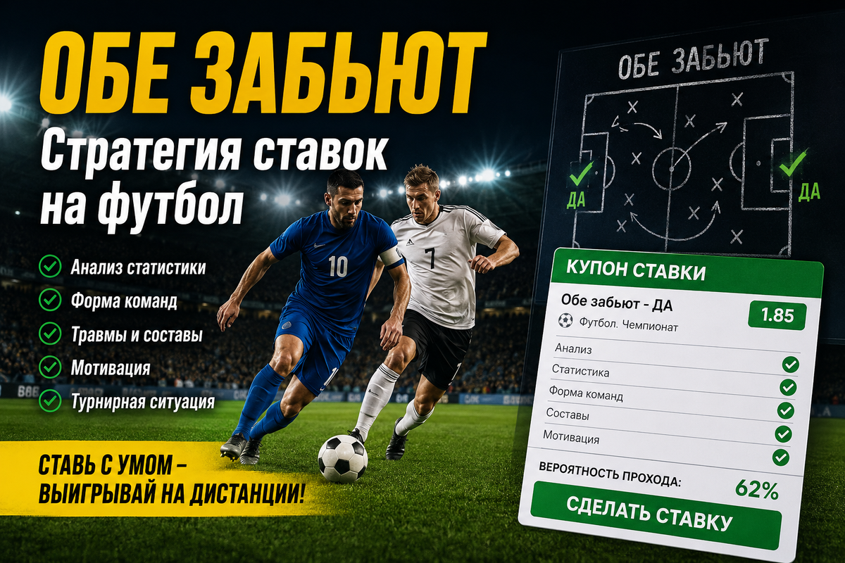 Стратегия ставок на футбол «Обе забьют» (ОЗ)