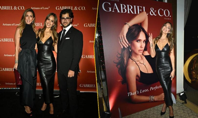    Источник: Getty Images | Джессика Альба дебютировала как амбассадор Gabriel & Co. в кожаном платье