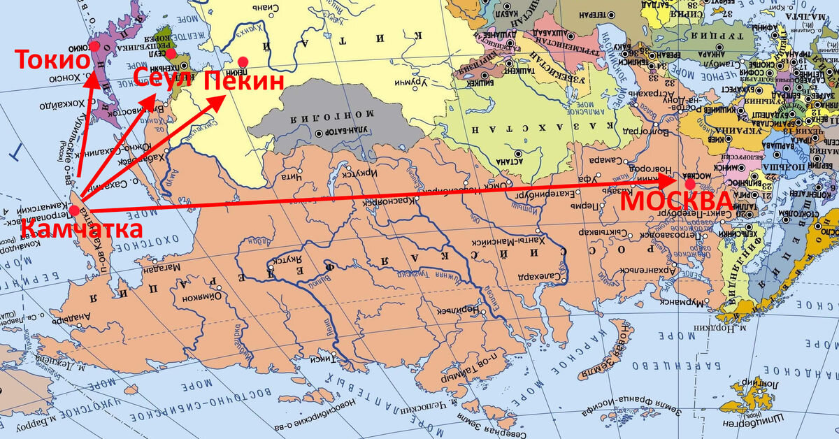 Даже до Австралии от Камчатки лететь ближе, чем до Москвы