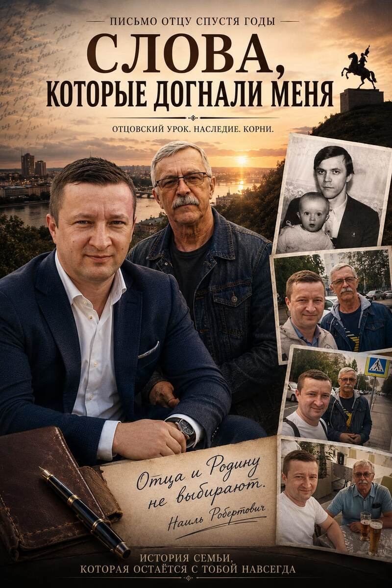 «С годами я понял: отец оставляет сыну не только фамилию. Он оставляет ему взгляд на мир, память о предках и дорогу, по которой тот будет идти всю жизнь.»

© Александер Арсланов
