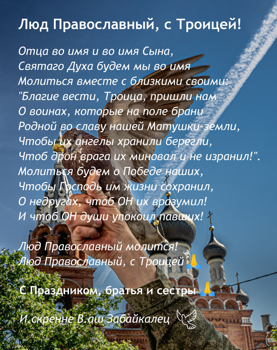 Фото от 20.06.20 -Мой любимый гуль 🕊 на фоне моего любимого Храма ❤