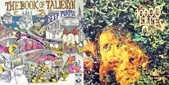 Обложки конвертов альбомов Deep Purple "The Book of Taliesyn" и Omega "10000 lepes", оба - 1969 года выпуска